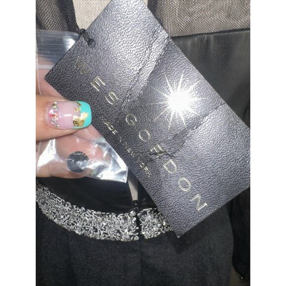 NWT WES GORDON Black Silk Lace Asymmetrical Hem CAMISOLE SLIP Dress Sz 8 $1094 - Picture 12 of 14